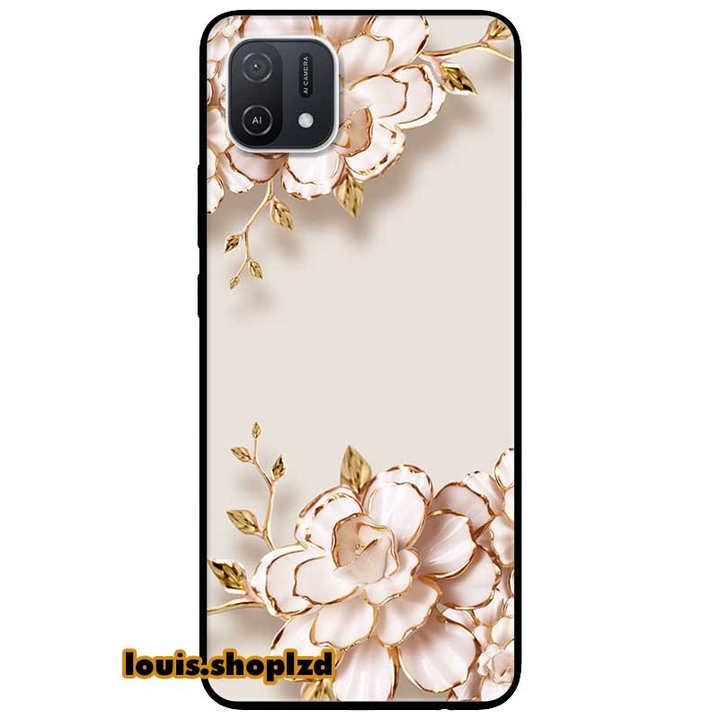 Ốp lưng dành cho oppo a16k mẫu tranh hoa nền trắng