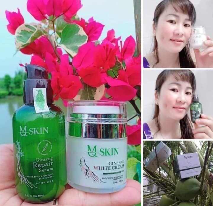 [HCM]COMBO SERUM THAY DA + KEM FACE NHÂN SÂM MQ SKIN