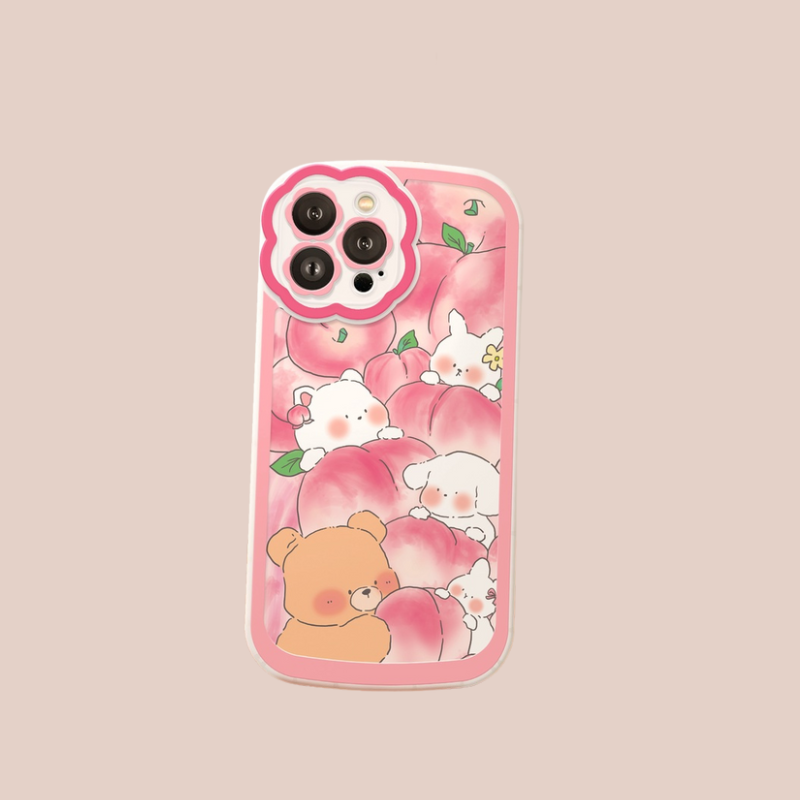 Ốp lưng iPhone Fruit Rabbit viền hoa 11promax sooen case