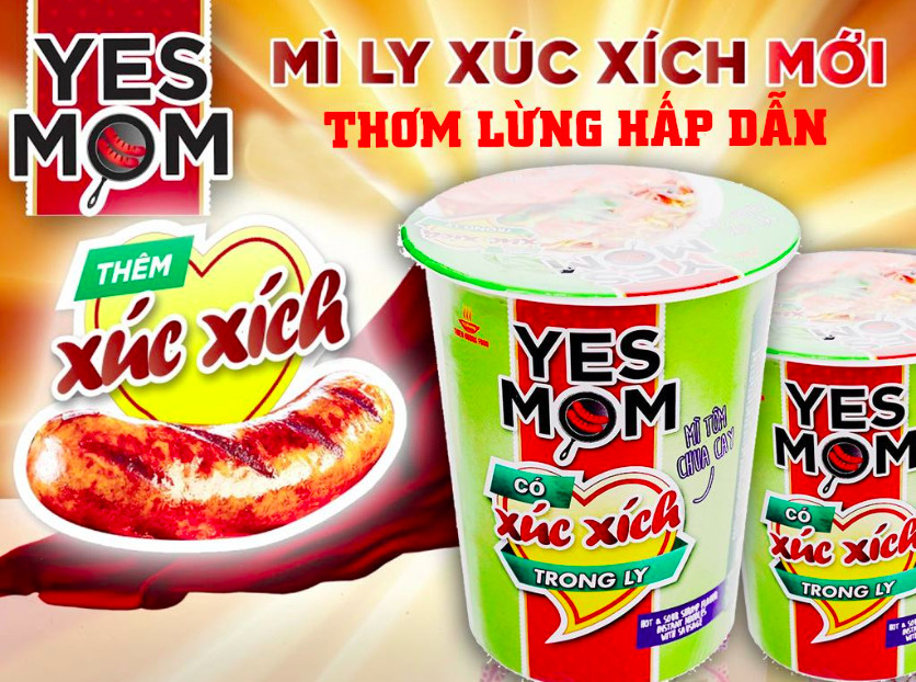 ( Thùng 24 ly ) Mì ly YesMom tôm chua cay 76g