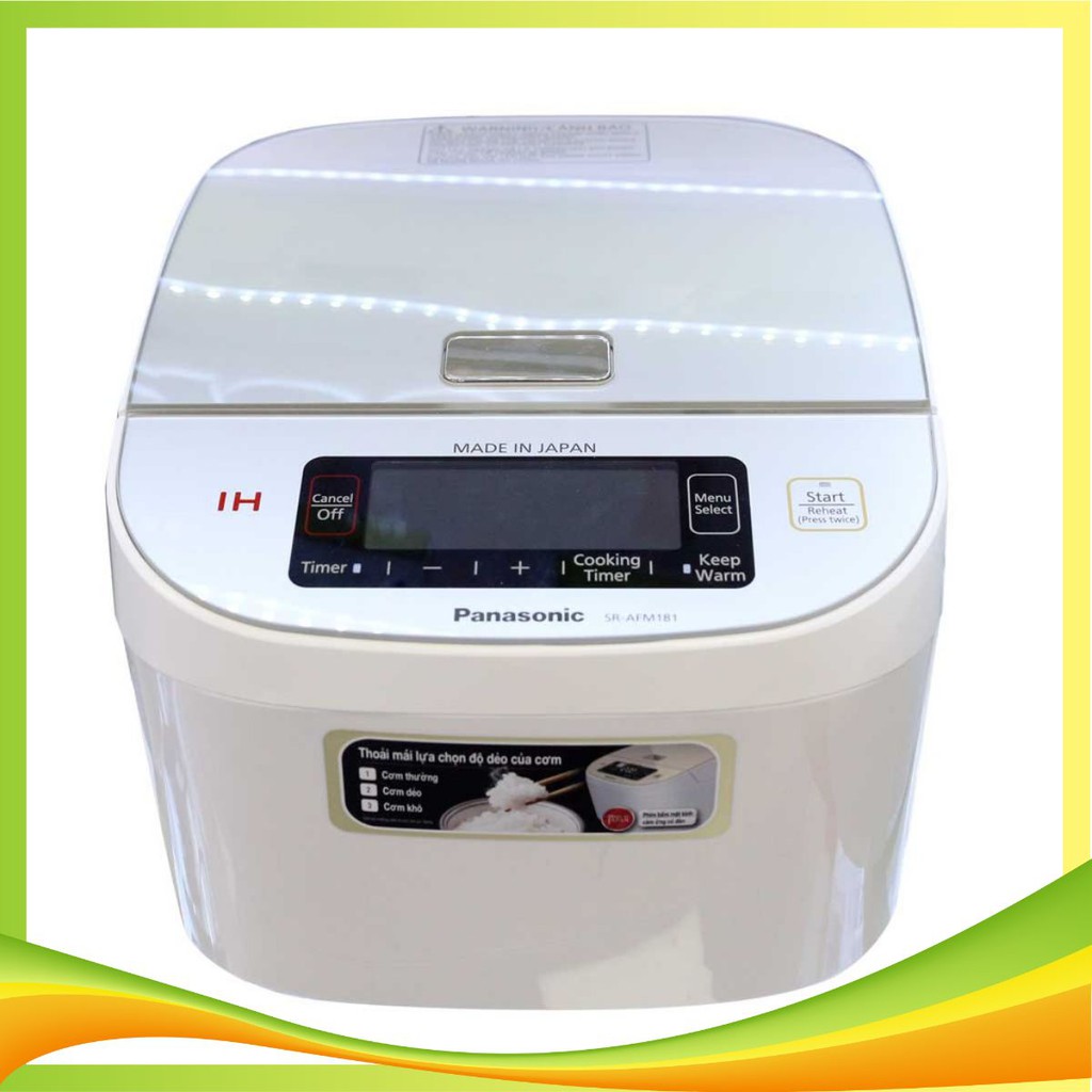 Nồi cơm điện cao tần Nhật Panasonic SR-AFM181WRA 1.8 lít (Giá áp dụng giao tại HN, HCM& các tỉnh liên hệ shop)