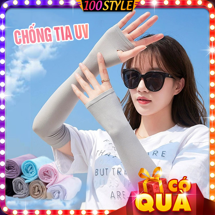 100style cool solid color sun protection gloves-100style