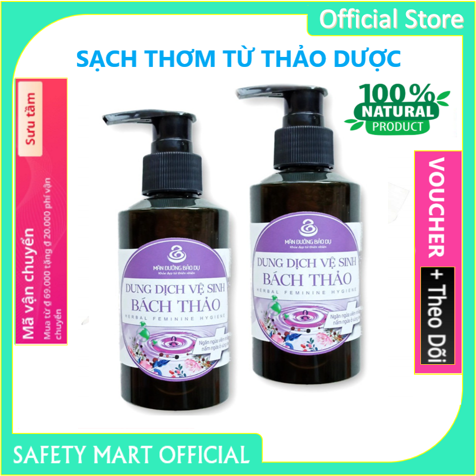 Dung dịch vệ sinh Bách Thảo từ thảo dược tự nhiên an toàn sạch thơm suốt cả ngày - Hàng Chính Hãng