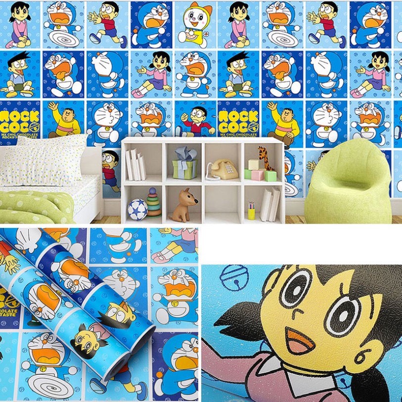 CUỘN 5M X 0.45M DECAL GIẤY DÁN TƯỜNG ĐÔ RÊ MON NHIỀU MẪU HOT