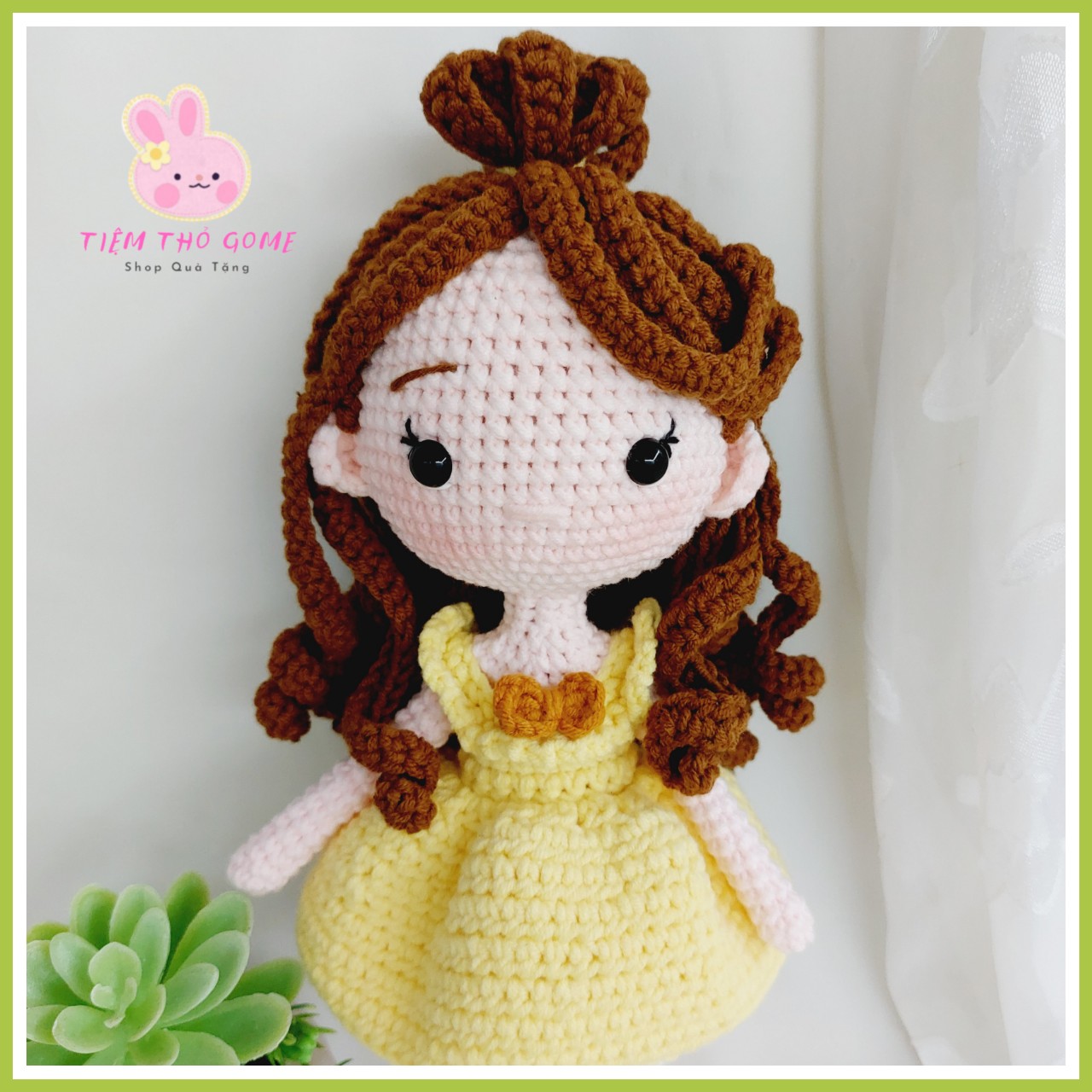Búp bê len Handmade - Búp bê công chúa, Búp bê Belle ( hàng có sẵn)