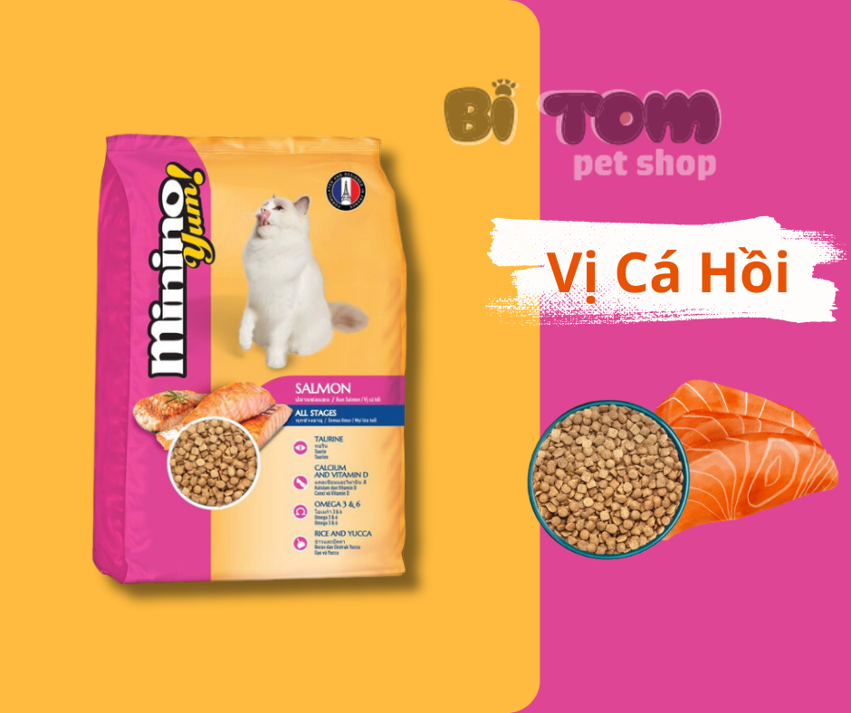 Thức ăn cho mèo mọi lưa tuổi Minino YUM - 1.5 Kg