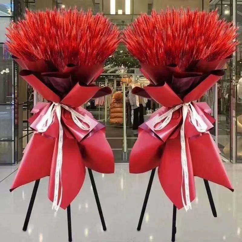 Bó 100 Bông Lúa Mạch Màu Đỏ Hồng - Bông Lúa Hồng Phúc.