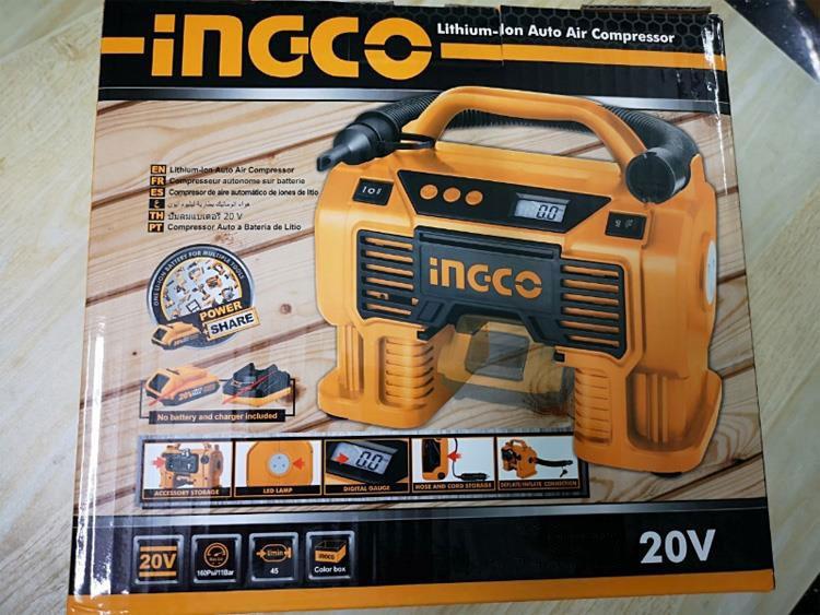 20V Máy bơm hơi lốp xe dùng pin INGCO CACLI2002 (không pin và sạc)