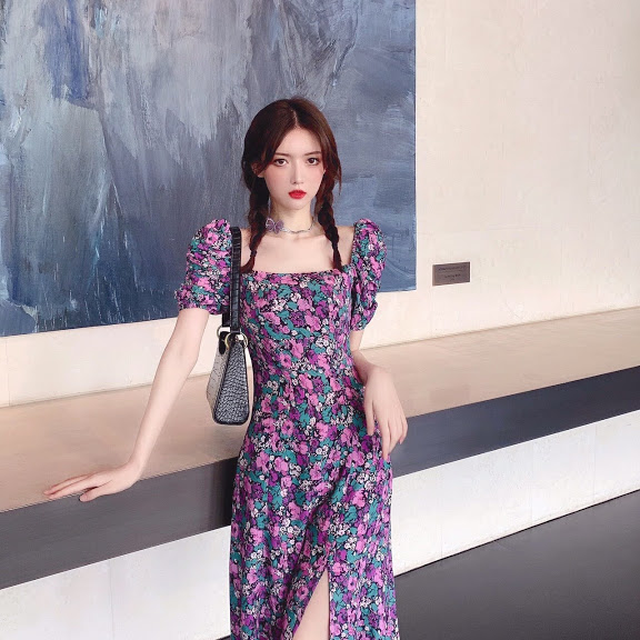 ĐẦM XOÈ HOA TÍM XẺ TÀ