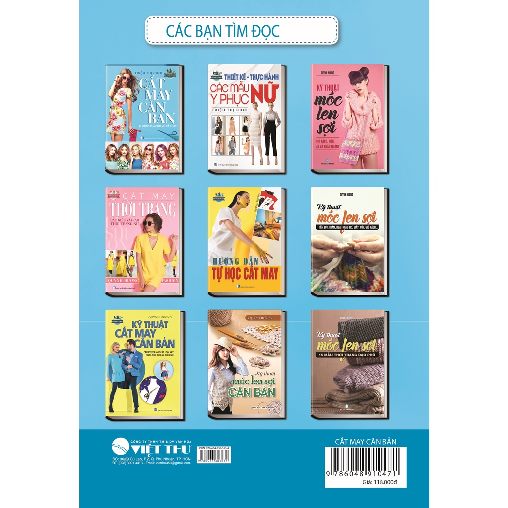 sách cắt May Căn Bản- Phương Pháp Đo, Vẽ, Cắt May