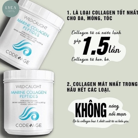 Bột collagen giúp trẻ hóa da CodeAge Marine Collagen Peptides 450g - ngochancosmetics