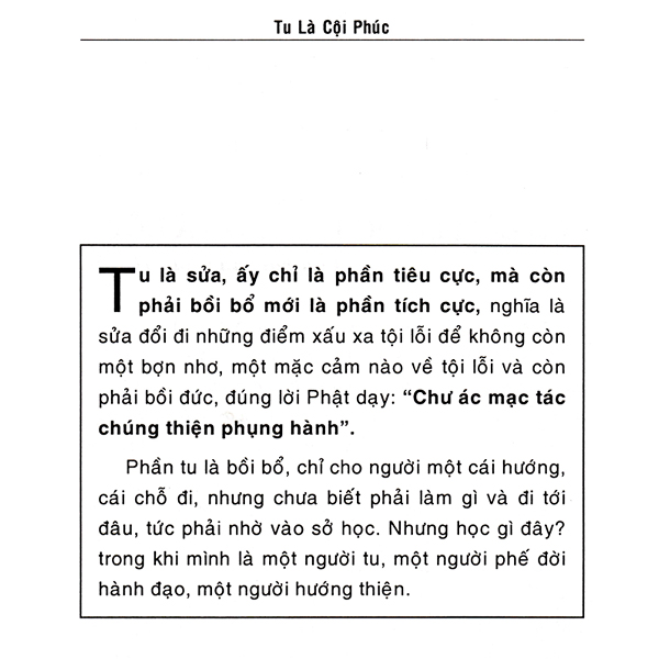 Sách - Tủ Sách Phật Học Ứng Dụng - Tu Là Cội Phúc