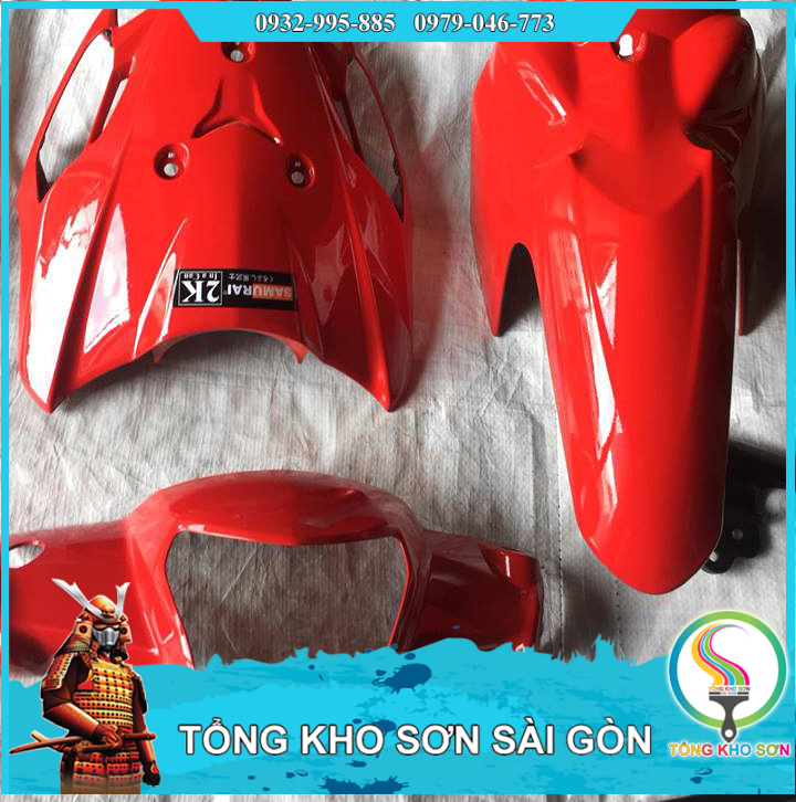 Chai Sơn xịt Samurai Màu Đỏ Honda H722