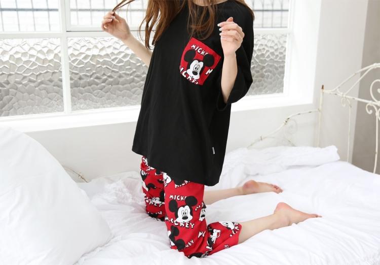 Bộ đồ ngủ quần dài tay lửng siêu Cute