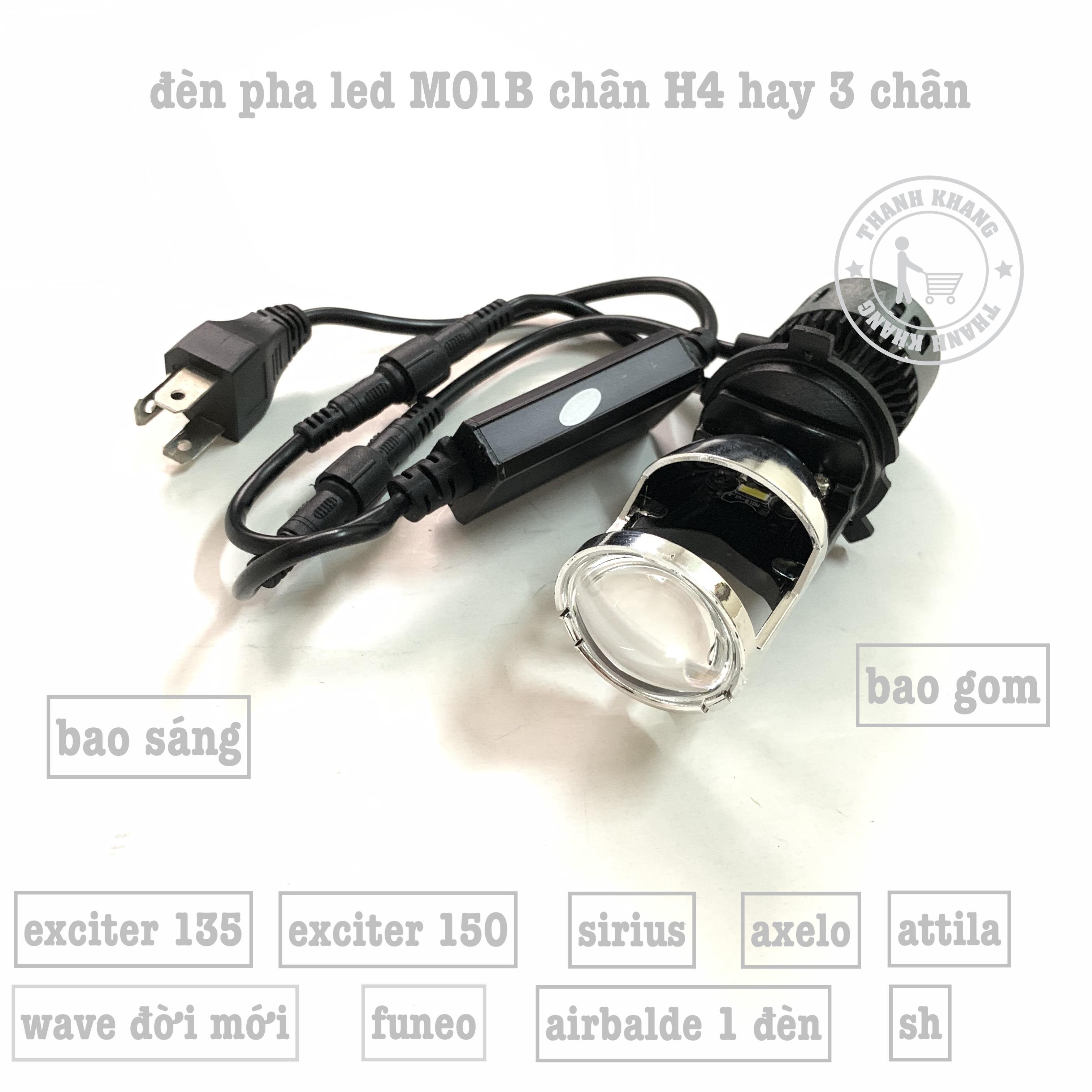 [HCM]Đèn pha led M01B chân H4 hay 3 chân pvn03