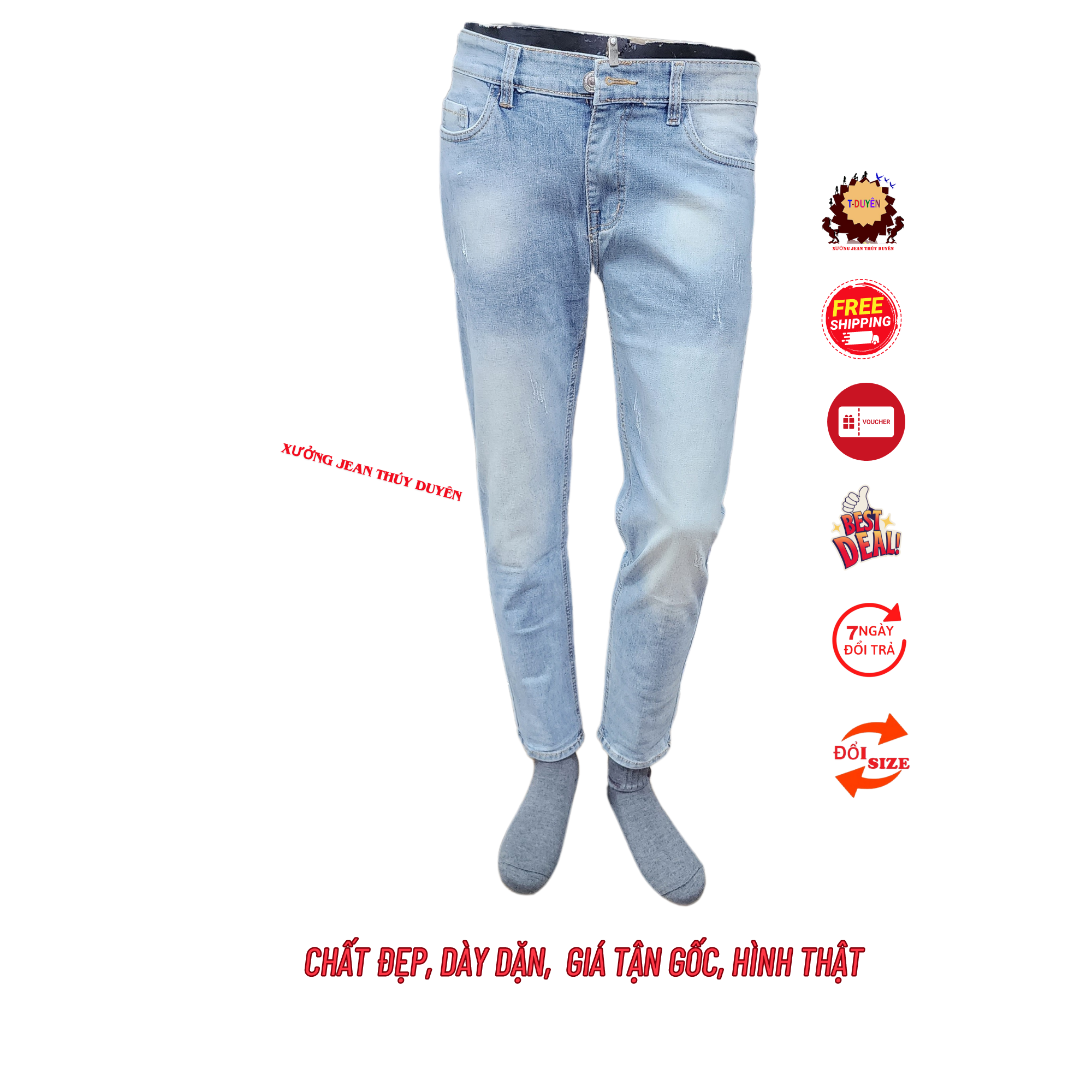 QUẦN JEAN NAM [ CHẤT GIÃN + SIZE 28-36 ] 114 HÀN