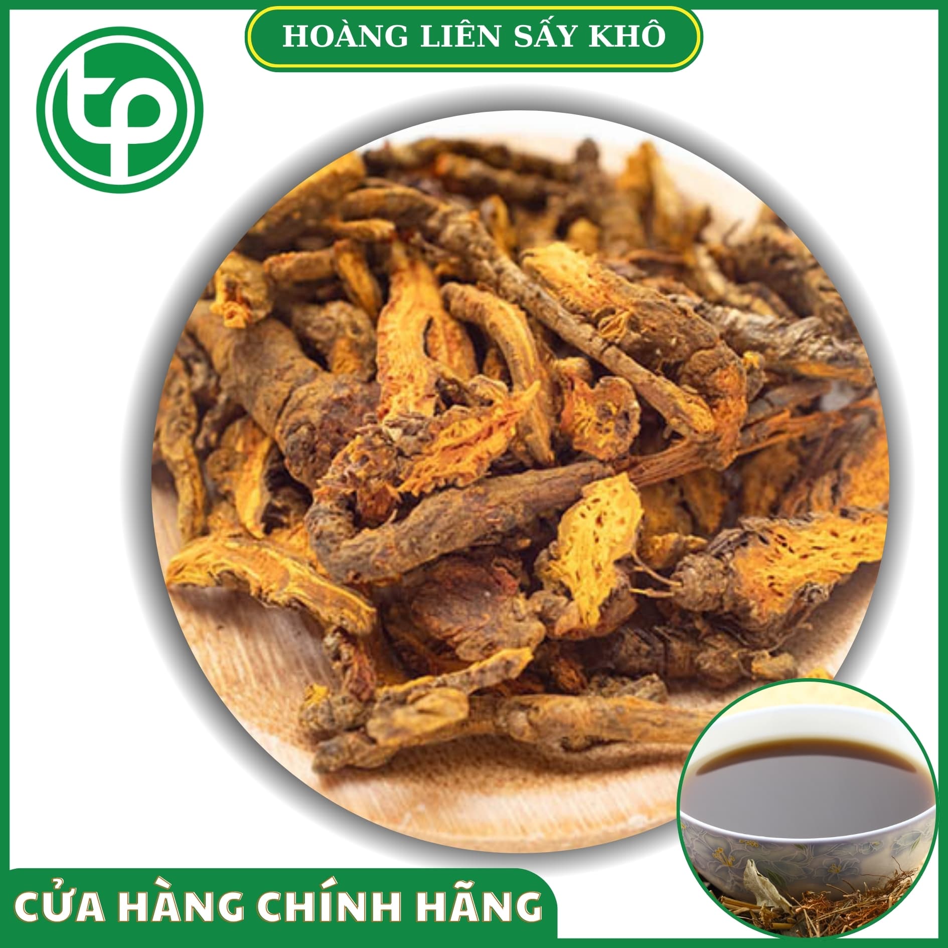 [Hàng khô cao cấp] Hoàng liên khô túi 100g - Dược Tấn Phát
