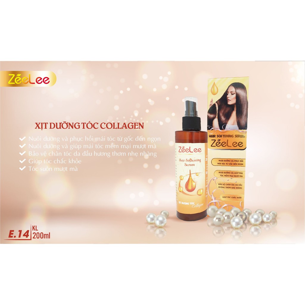 Xịt Dưỡng Tóc ZEELEE Xịt Dưỡng Tóc COLLAGEN 200ML E14