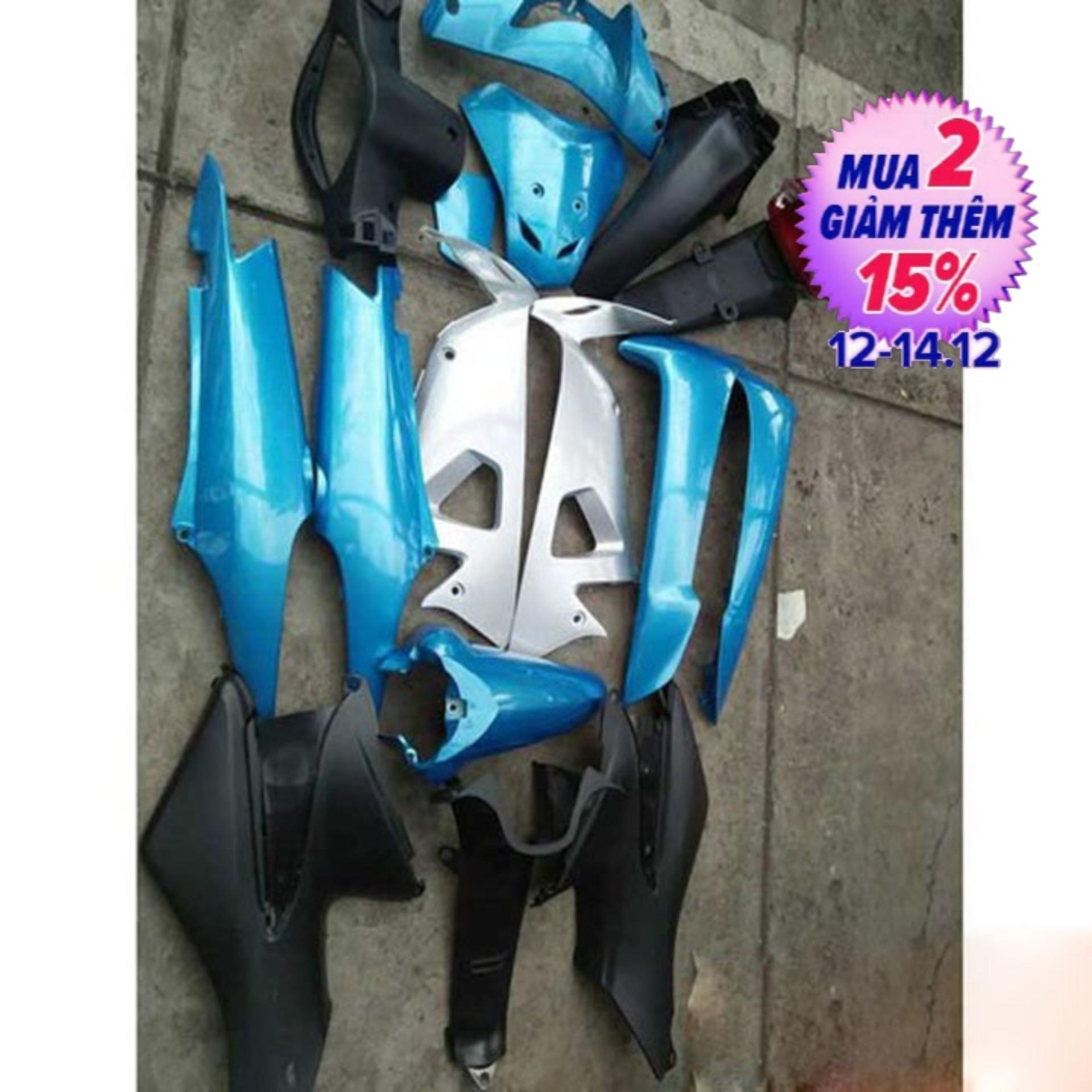 [TẶNG TEM] Vỏ nhựa xe máy - Dàn áo xe Wave RS - Wave alpha đời 2006 trở lên, nhựa nguyên sinh ABS màu xanh ngọc , chuyên cung cấp phụ tùng xe máy