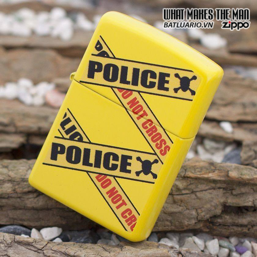 Bật lửa zippo 28060 - Bật lửa zippo Lighter Police Caution Lemon