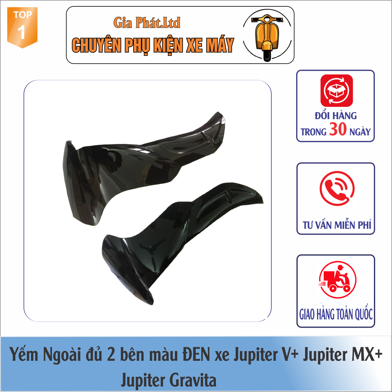 Yếm ngoài đủ màu gắn xe jupiter v+ jupiter mx+ jupiter gravita nhựa abs cao cấp