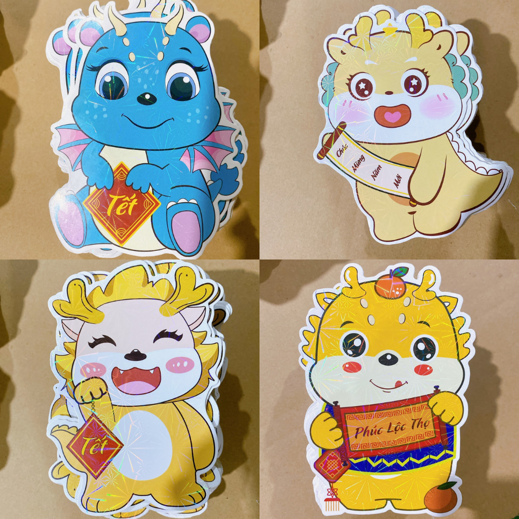 Bao Lì Xì Chibi Hình Rồng - Giáp Thìn 2024 Siêu Đáng Yêu