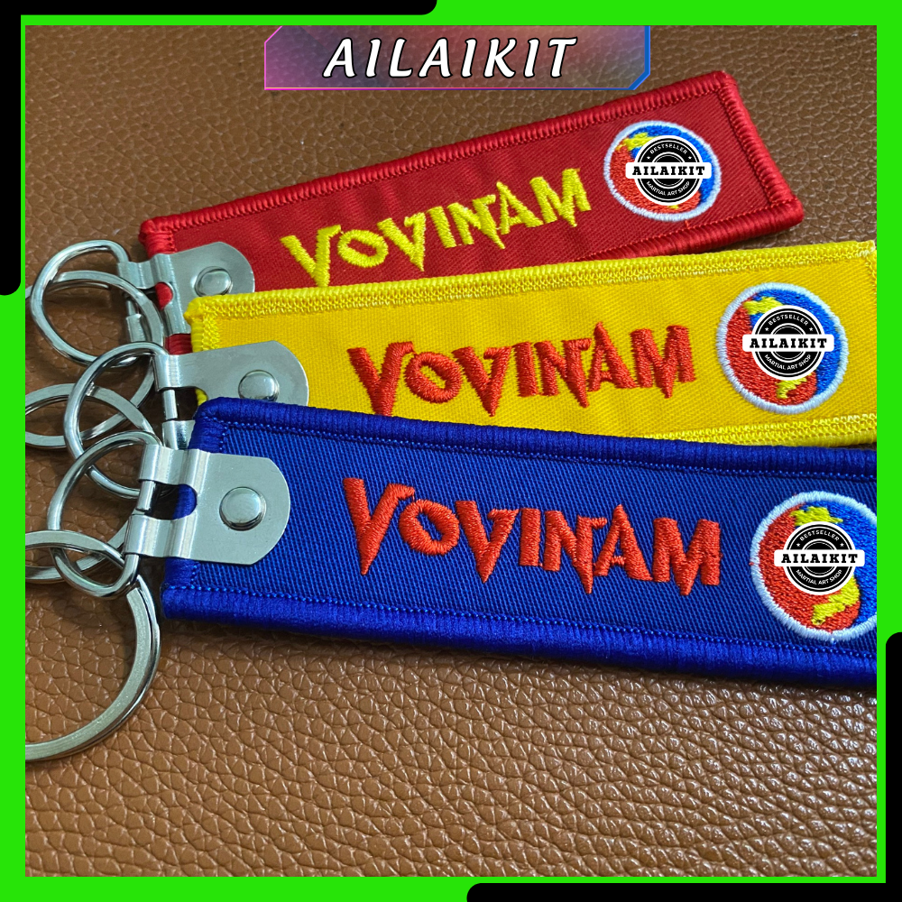 [HCM]{Combo 10 Móc Khóa Vải Vovinam -Ailaikit}, móc khóa thêu vovinam, quà lưu niệm vovinam