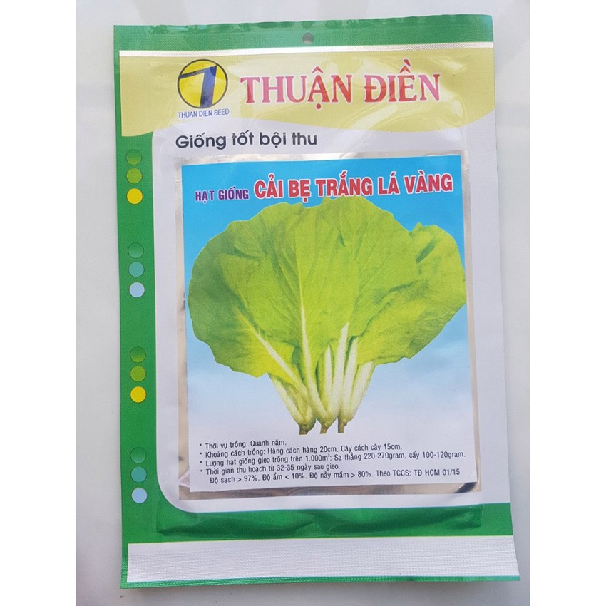 Hạt giống cải bẹ trắng lá vàng Thuận Điền
