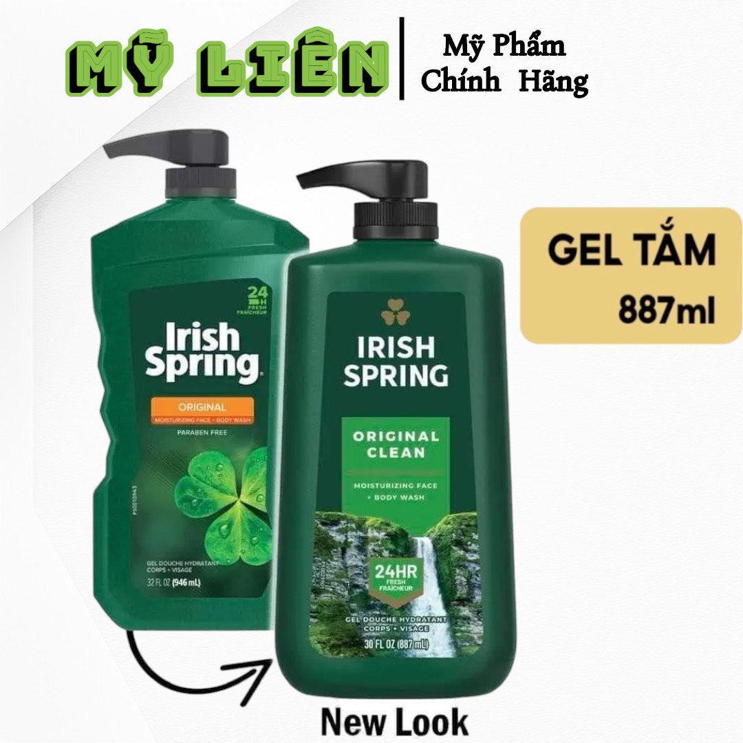 Sữa tắm irish spring 5in1 964ml mỹ