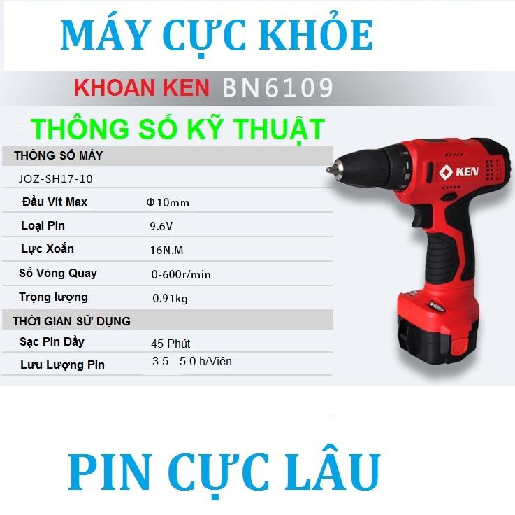 MÁY KHOAN PIN KEN 9.6V