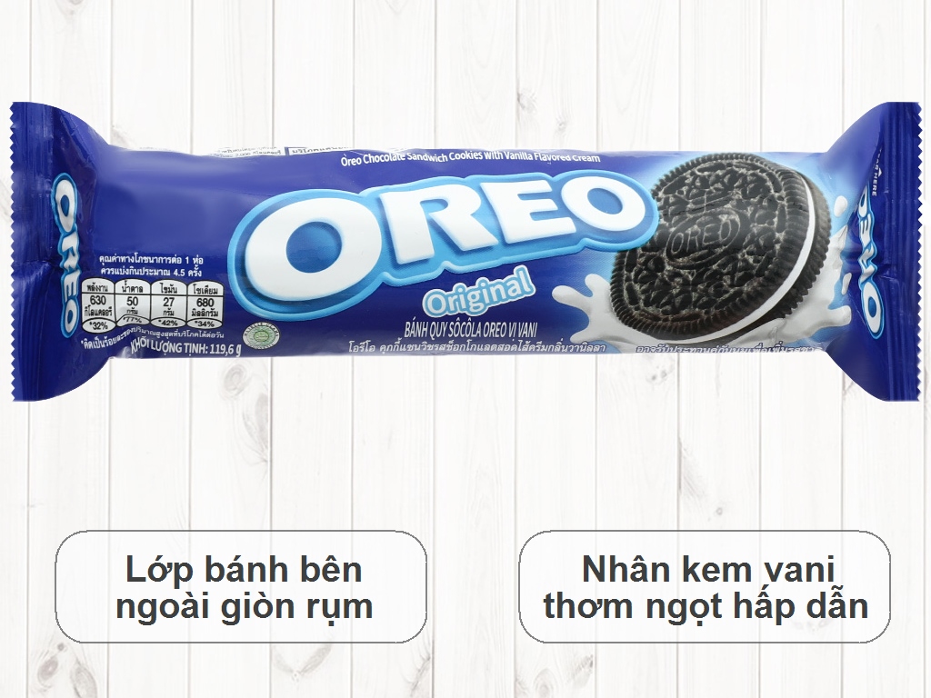 Oreo Vanilla Flavor Chocolate Cookies (110.4g)