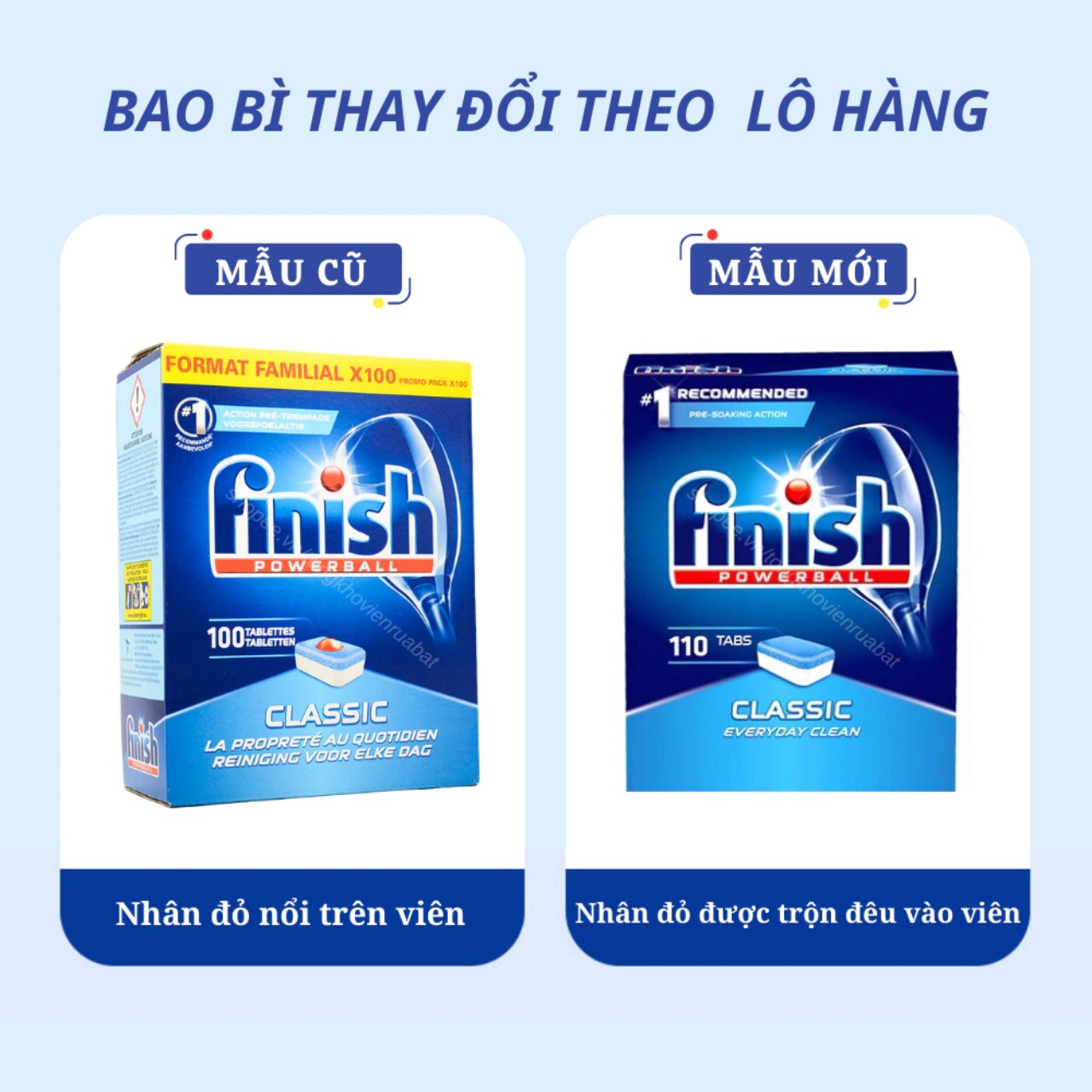 Viên Rửa Bát Finish Đức Hộp 100 Viên )