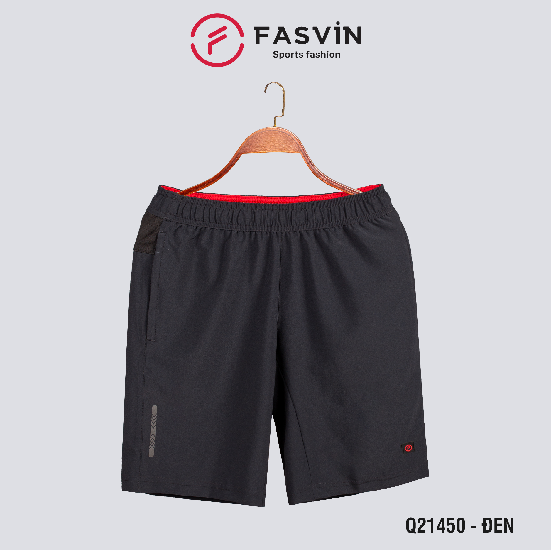 Quần đùi nam Fasvin Q21450.HN vải dù gió co giãn tiện dụng chơi thể thao hay mặc nhà