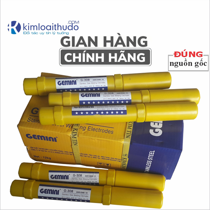 Combo 5 que hàn Inox G-308 Gemini phi 3.2mm