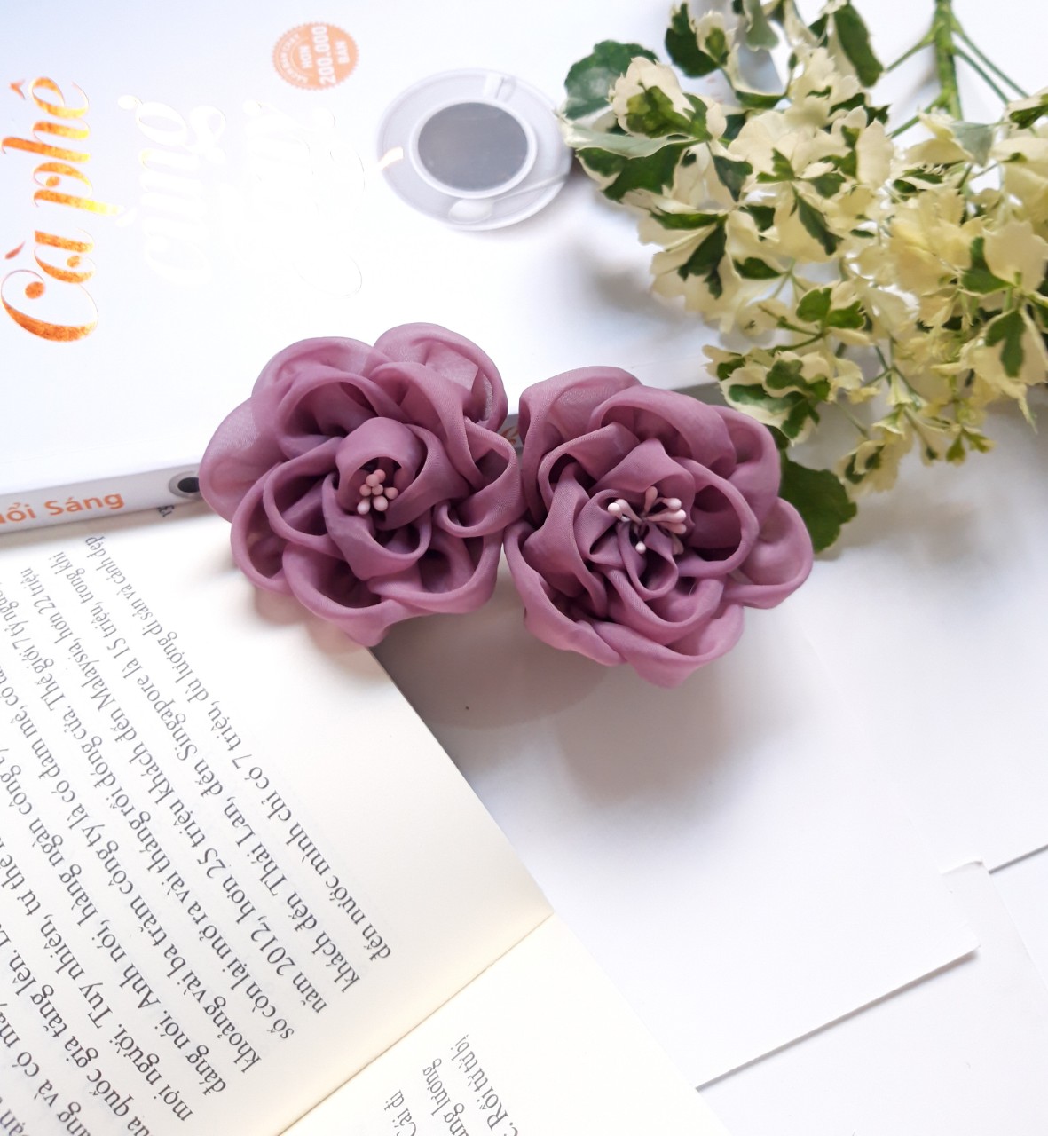 kẹp tóc Hoa handmake (kẹp phía sau)
