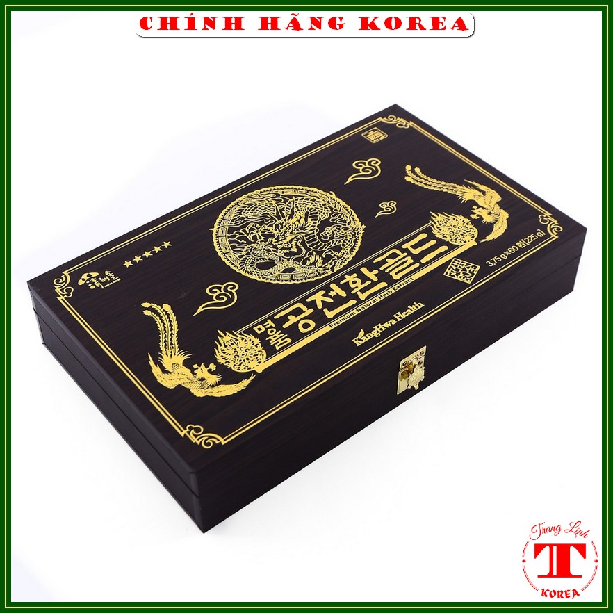 Đông trùng hạ thảo hàn quốc hộp gỗ đen Kanghwa chính hãng, hộp 60 viên - Tăng thể lực, ổn định huyết áp, phòng ung thư, tranglinhkorea