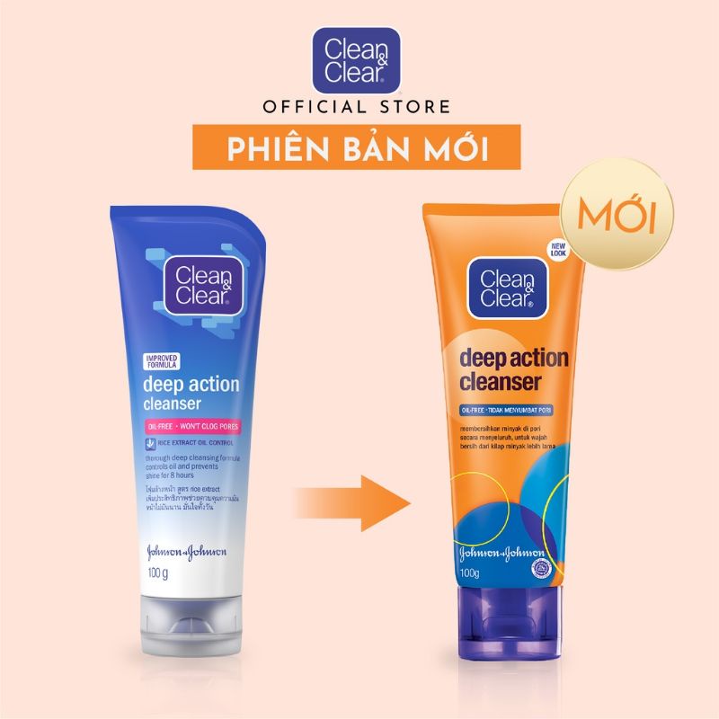 [Mẫu mới]Sữa rửa mặt chống nhờn Clean and Clear 100g