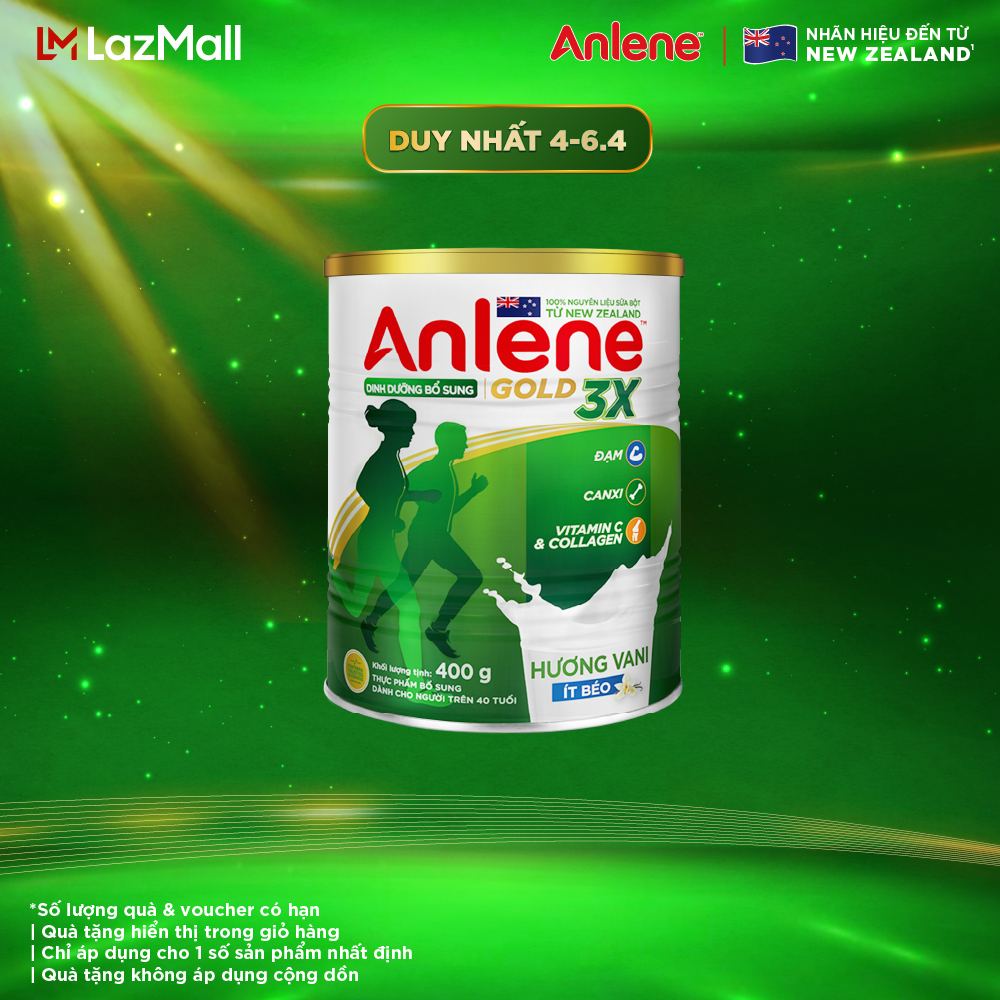 [Voucher giảm đến 26%]Sữa Bột Anlene Hương Vani 400G