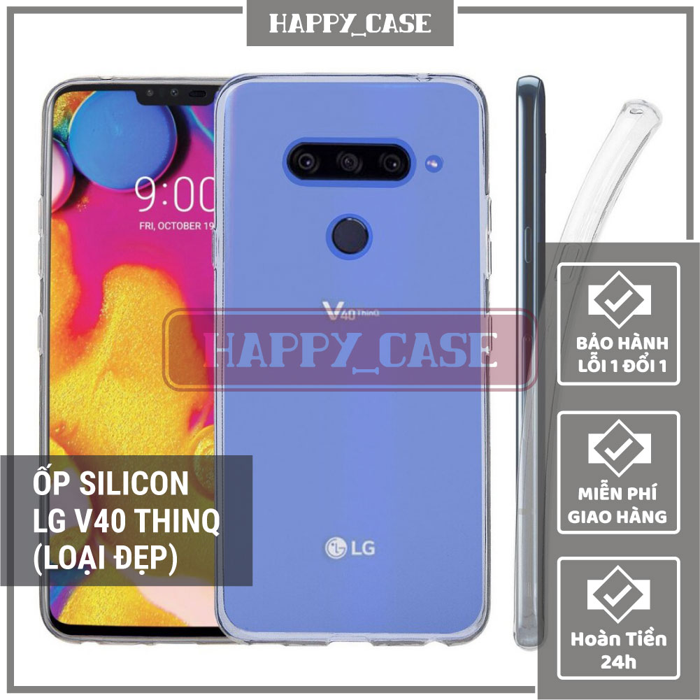 Ốp lưng điện thoại lg v40 thinq thin transparent silicon