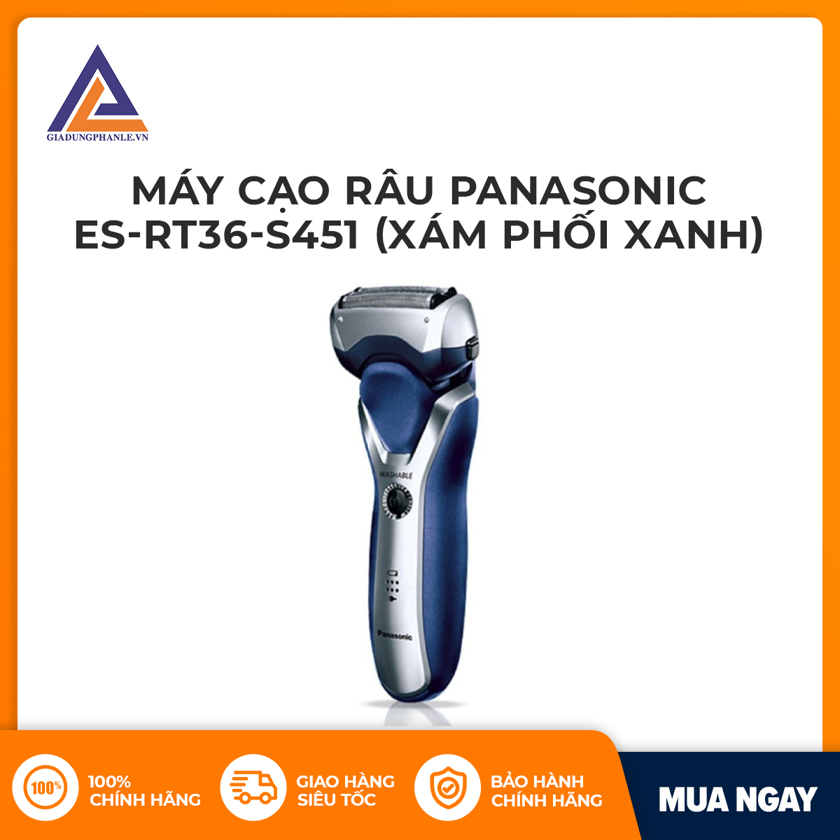 Máy cạo râu Panasonic ES-RT36-S451 (Xám phối xanh)
