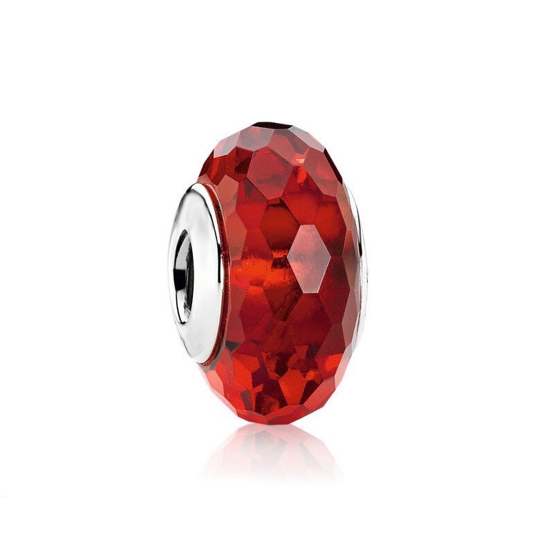 Hạt charm pan thủy tinh bạc s925