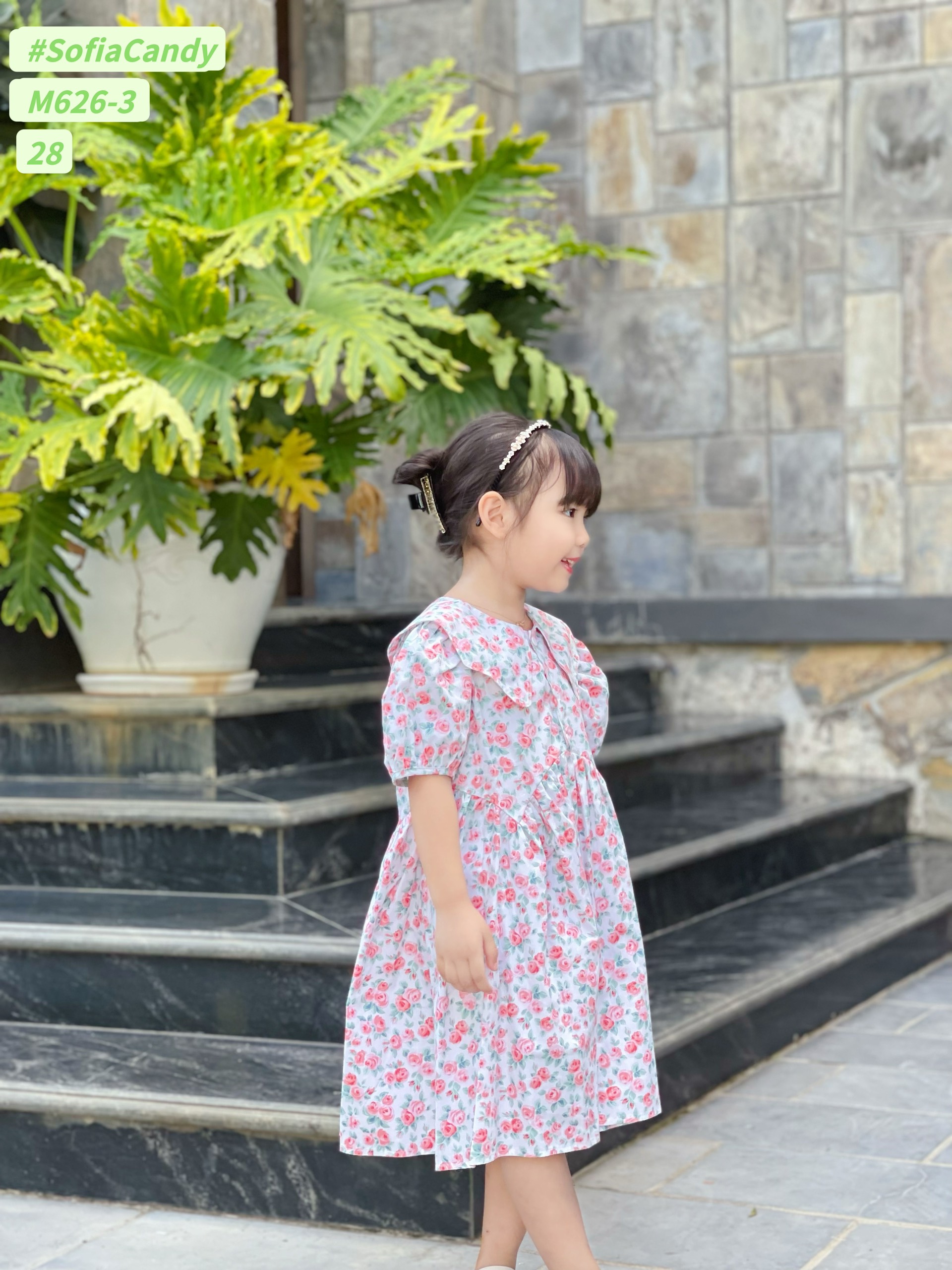 ĐẦM HOA HỒNG NHÍ SOFIA CANDY
