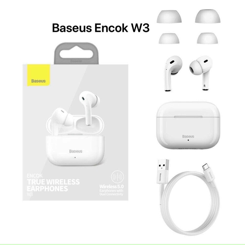 Tai nghe bluetooth dáng airpod baseus encok w3