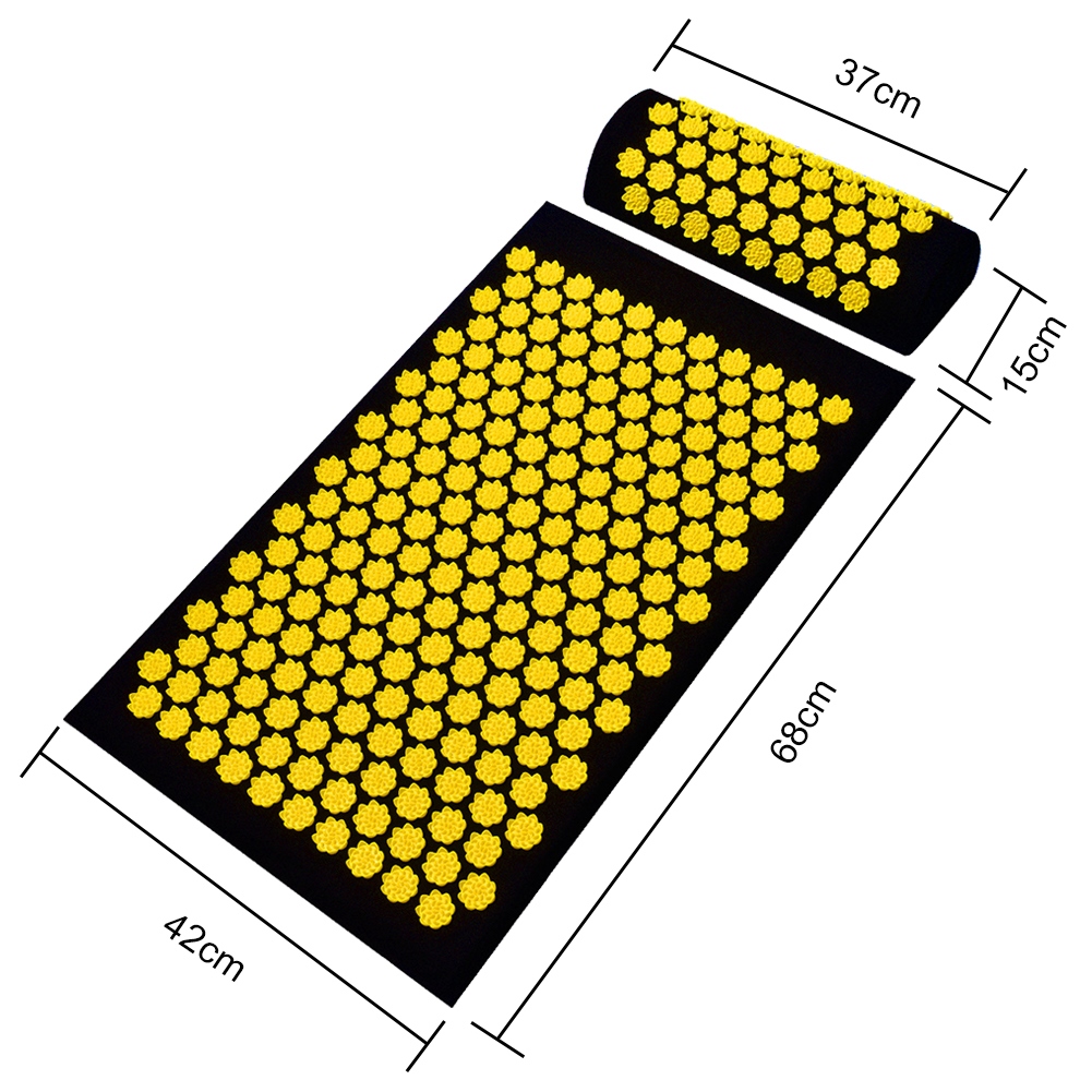 【cw】 Massage Mat Acupressure for Back Neck Needle Acupuncture Pad Pillow Set Kuznetsov Applicator Spike Massager