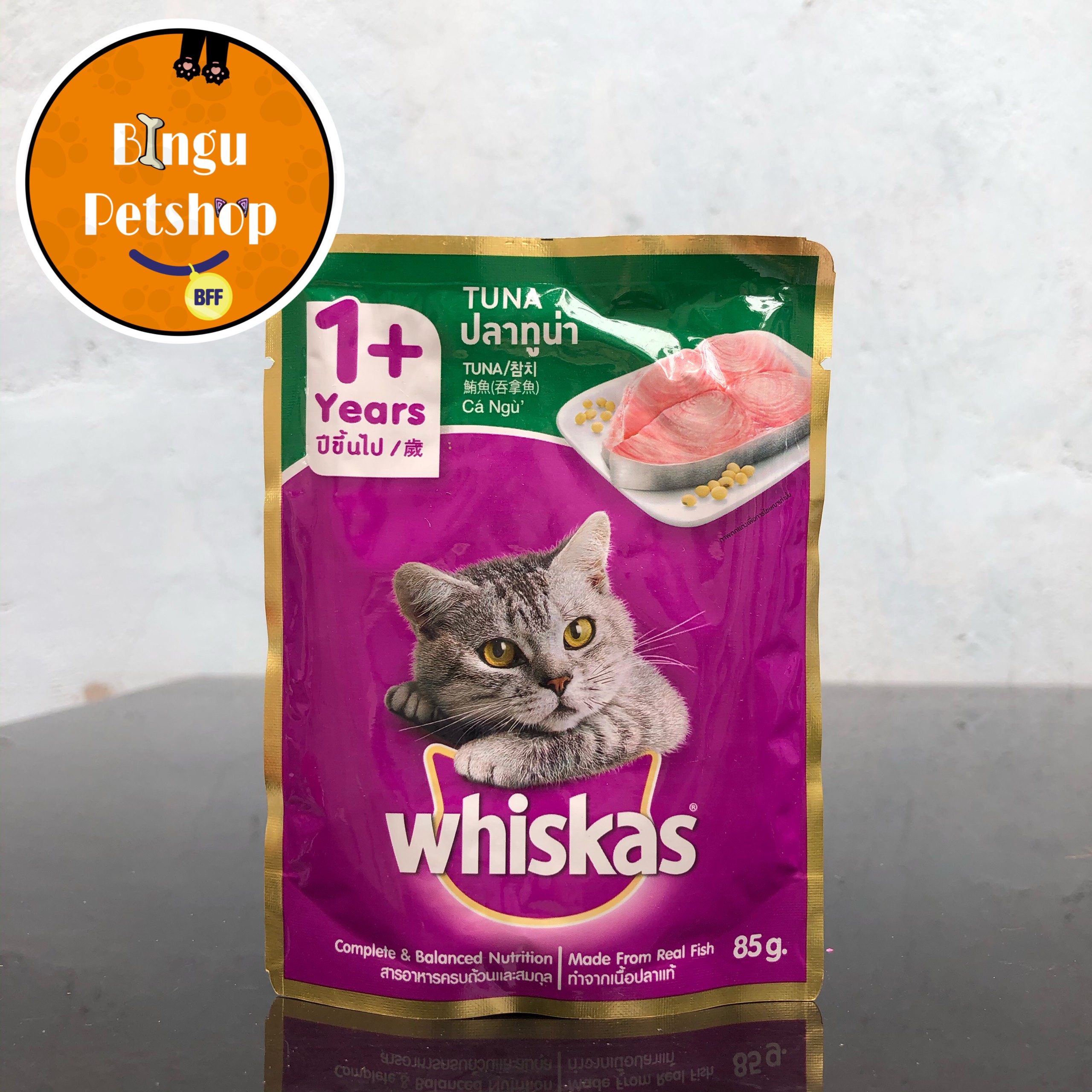 Pate gói cho Mèo lớn và Mèo con Whiskas 80g