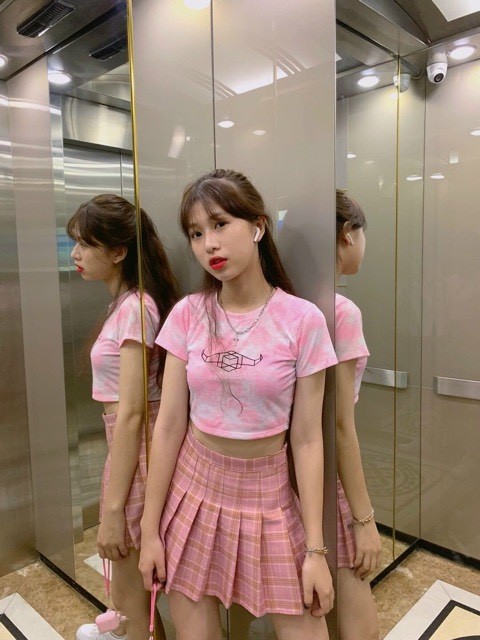 [HCM]Áo croptop loang màu