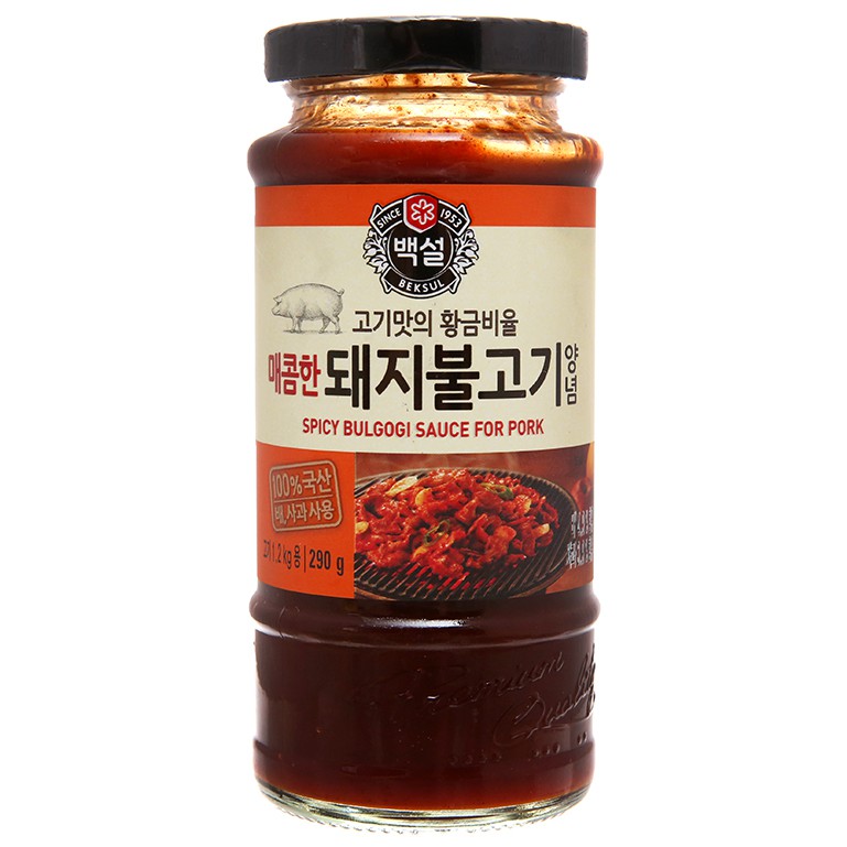 Sốt ướp thịt heo Bbq Hàn Quốc Beksul hũ 290g