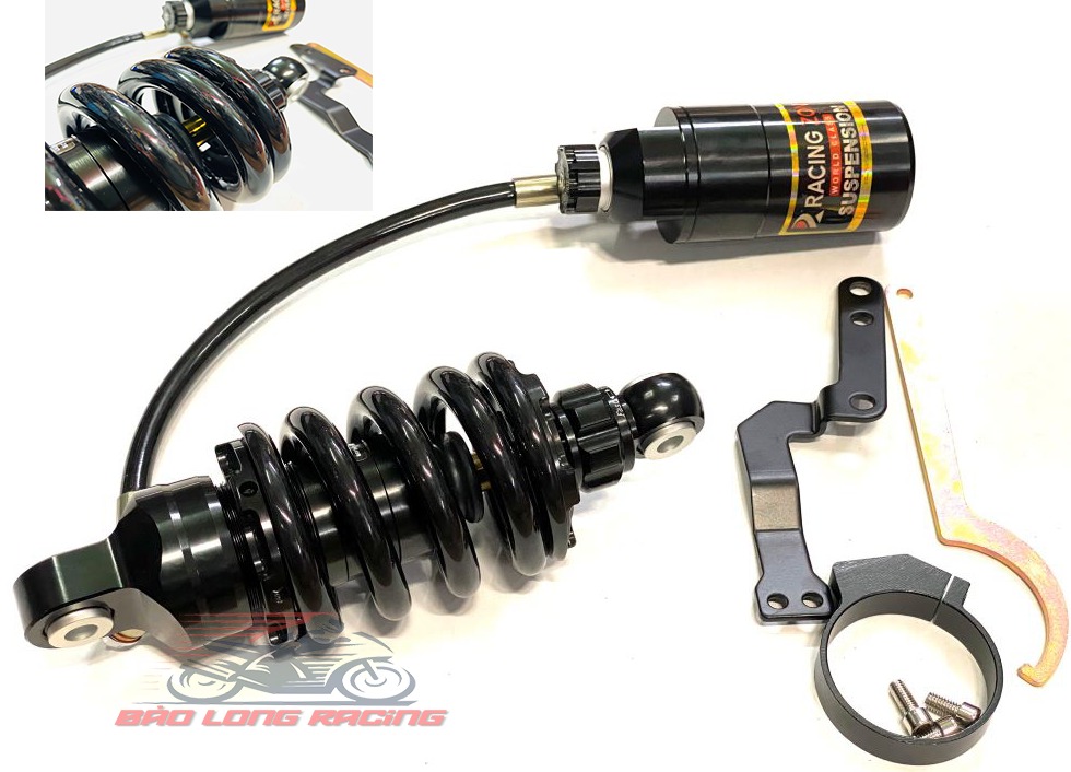 Phuộc Kiểu RCB gắn Exciter 150,Winner,SONIC,Raider,Satria màu Đen Ty Vàng Siêu Hot