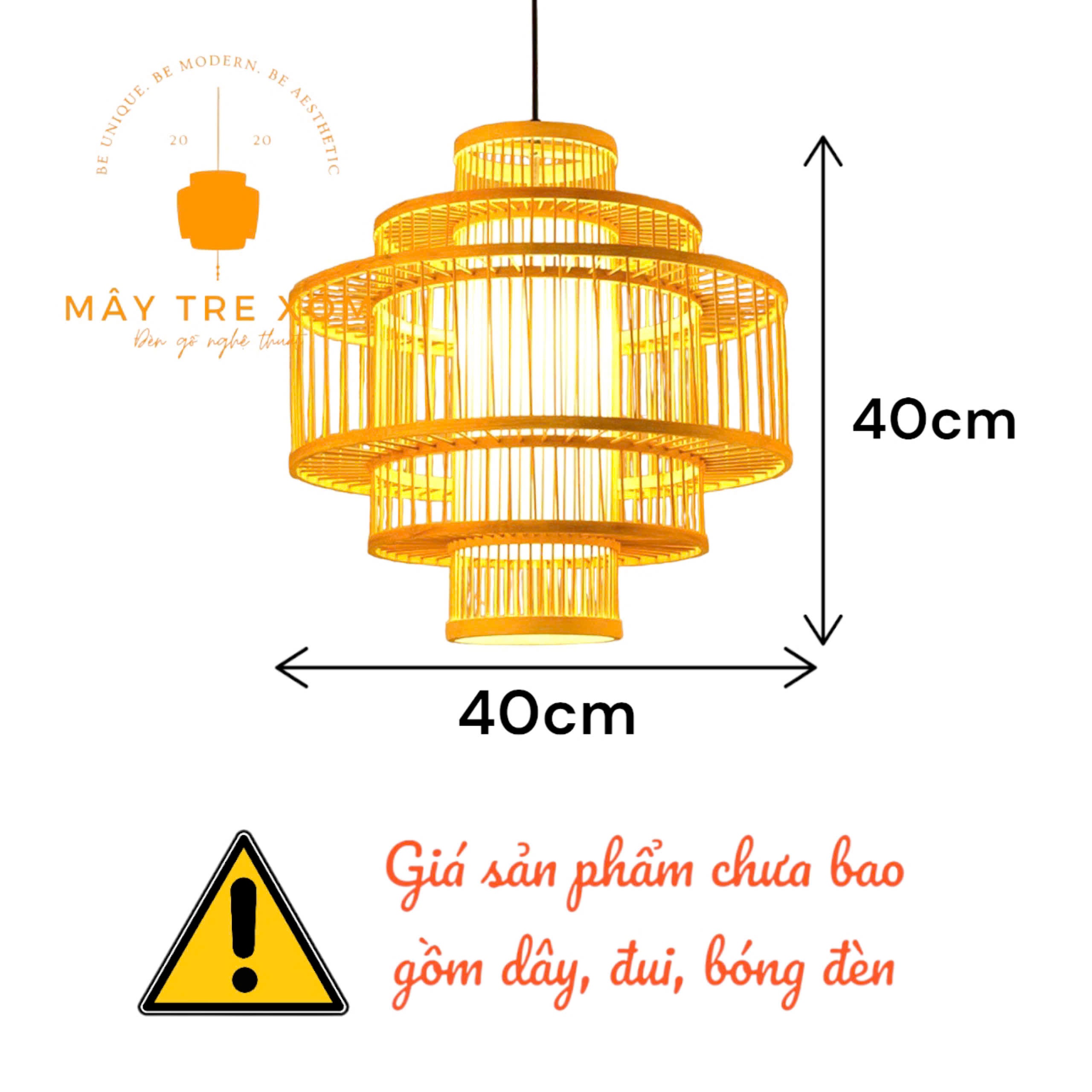 đèn tăm tre | đèn trang trí thả trần 3