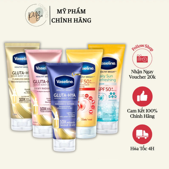 Sữa Dưỡng Thể Vaseline Thái Lan Dưỡng Ẩm, Trắng Da